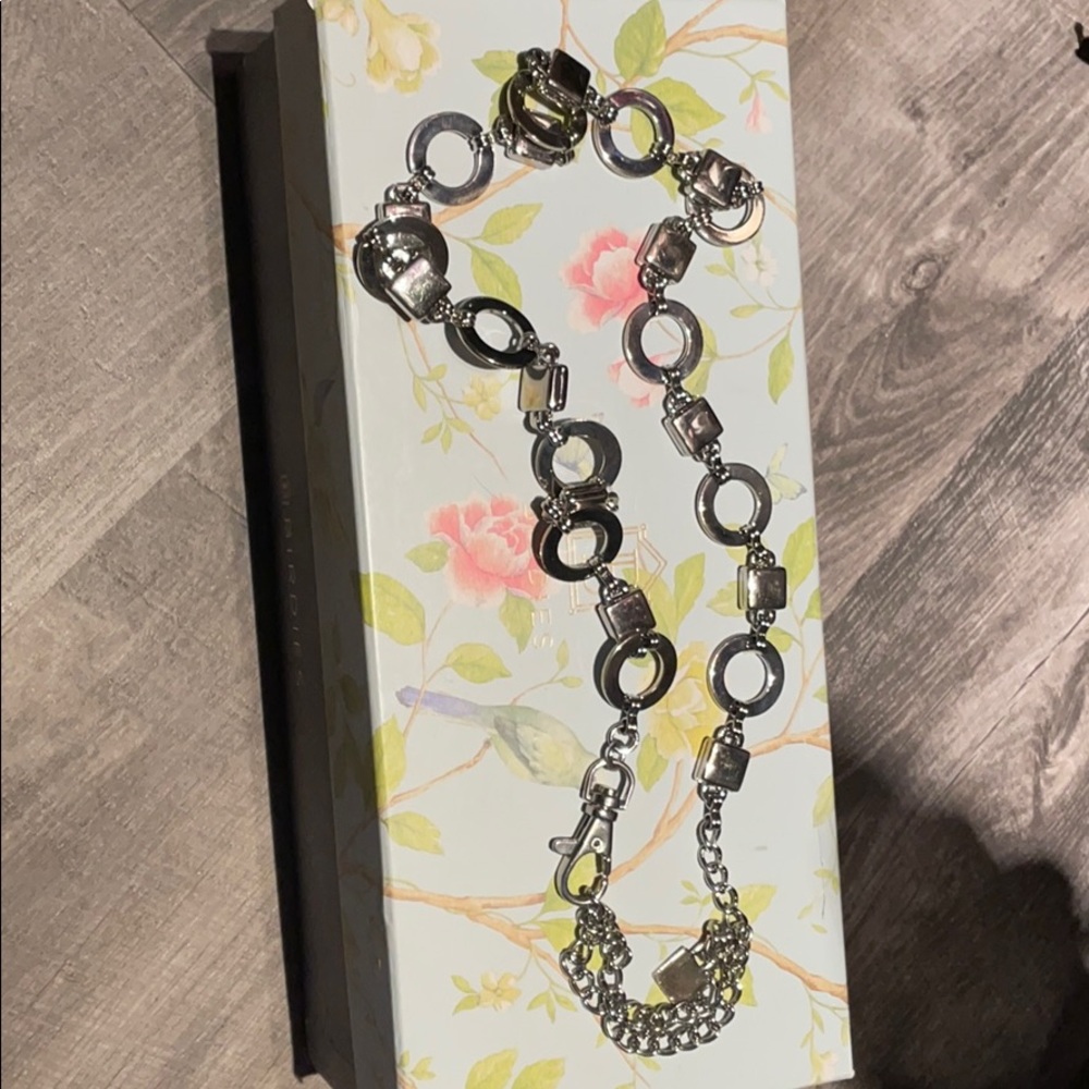 Silver link waist belt